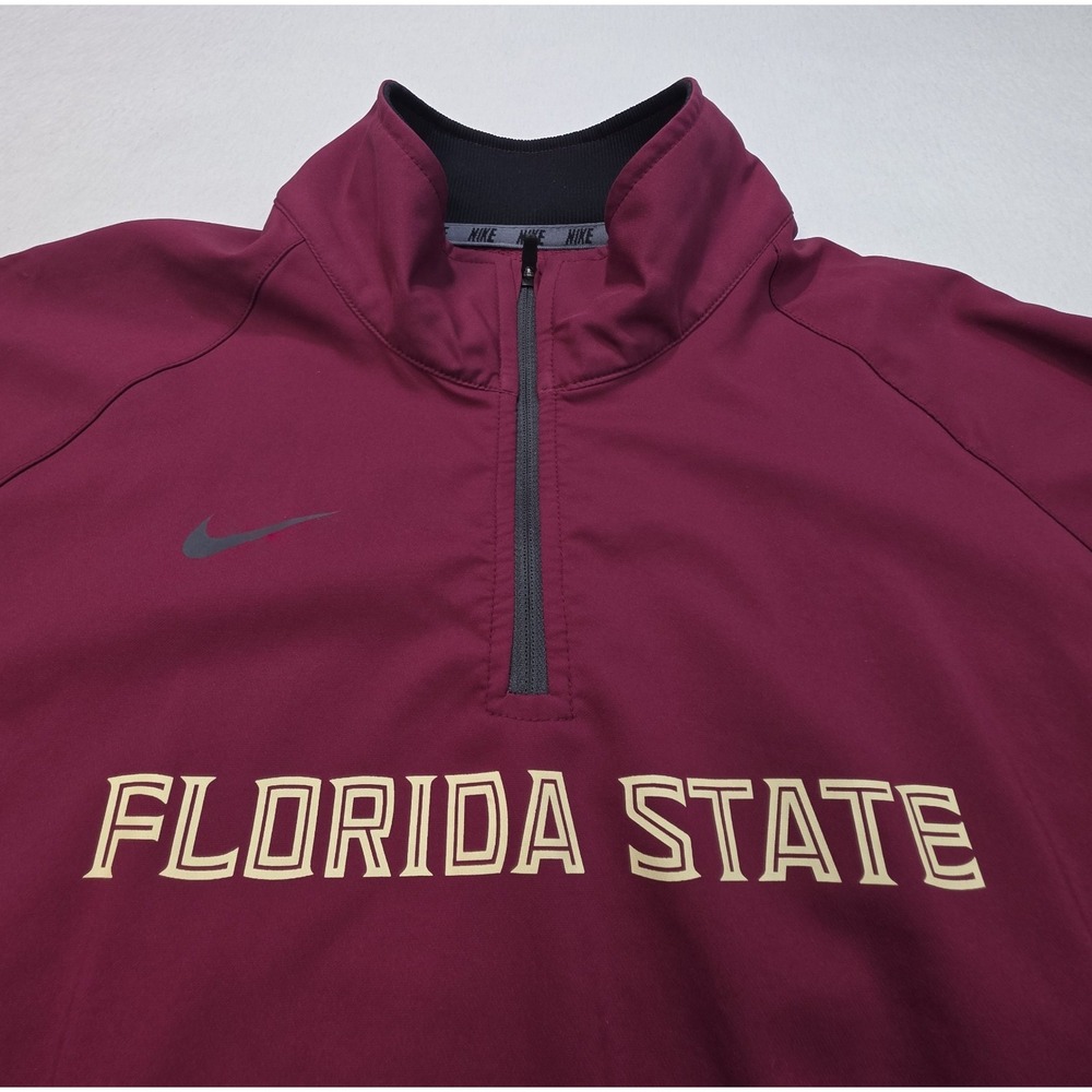 Nike Florida State Seminoles Pullover Mens L LIMITED USE Jacket Windbreaker 1/4